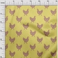 thumbnail image 3 of oneOone Rayon Lime Green Fabric Rooster Cock Sewing Craft Projects Fabric Prints By Yard 56 Inch Wide, 3 of 4