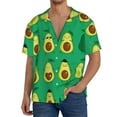 thumbnail image 3 of KLL Cartoon Fruit Print Men's Shirt Short Sleeve Button Down Summer Cuba Beach Shirts- X-Large, 3 of 7