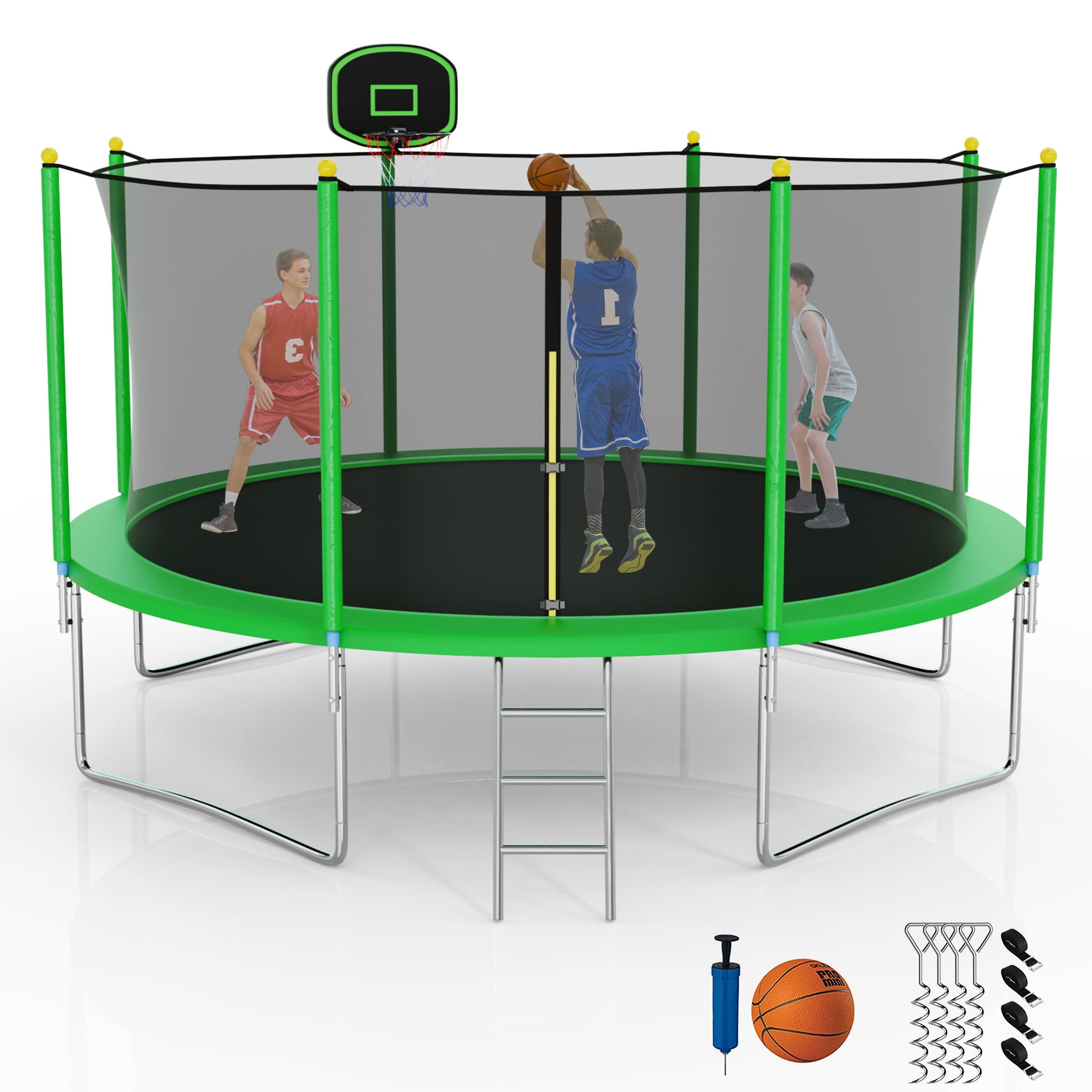 CITYLE 14FT 12FT Trampoline for Kids and Adults, No-Gap Design Heavy ...