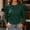 Green slim fit puff sleeve top women a1, variant on thefmos Women's Round Neck Puff Sleeve Top Slim Fit Long Sleeve Solid Color Casual Blouse Fashion Fall Winter Outfit, Black L