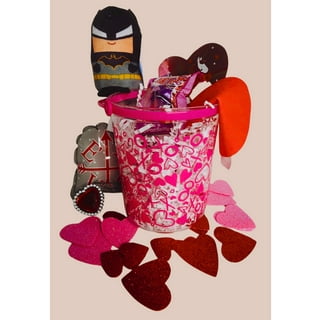 Patrick Happy Valentine's Valentine Valentines Gift Basket Plush Stuffed  Toy Candies & Reusable Toy Bucket Kids Girls Boys Teens Birthday Easter