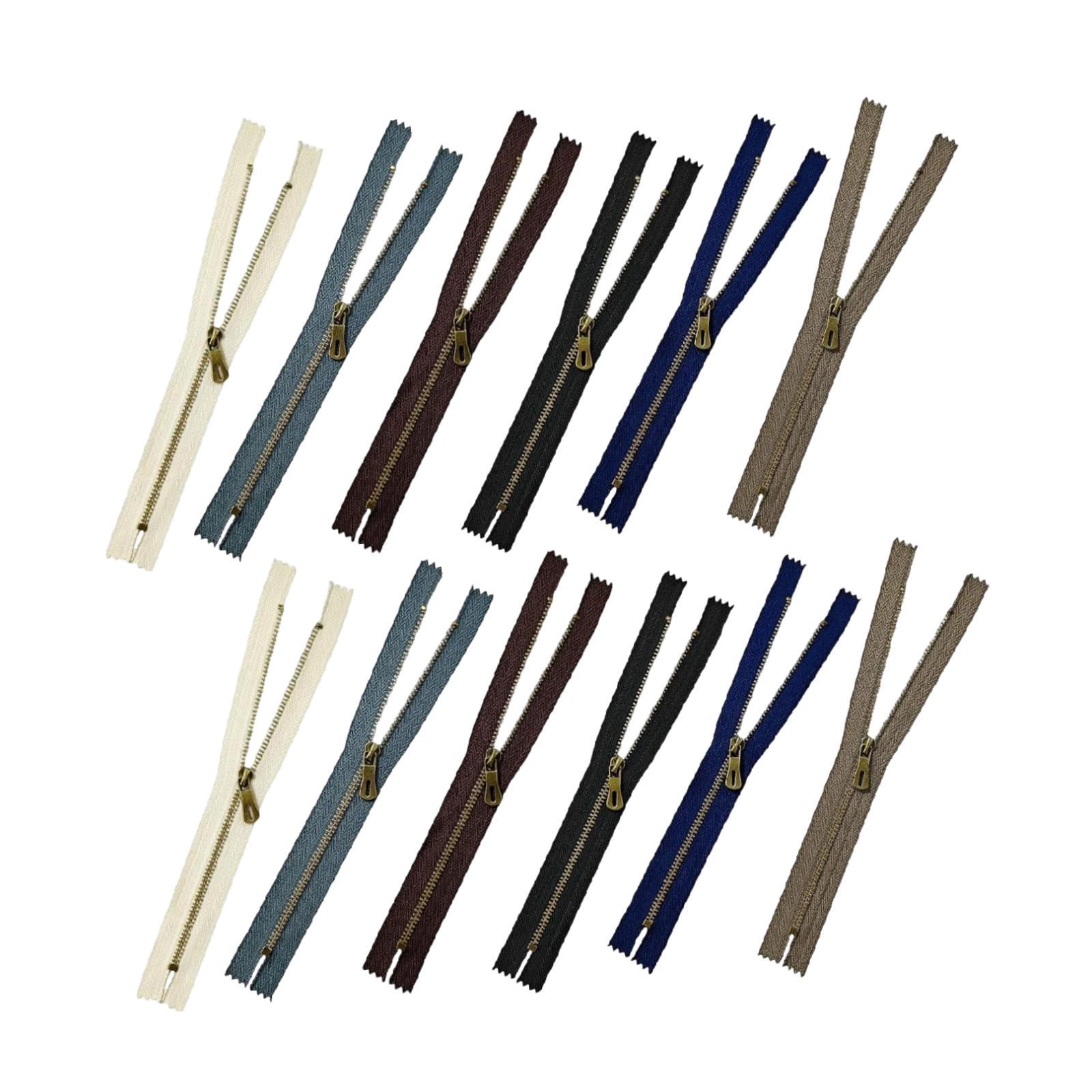 HILABEE 12 Pieces Bag Zippers Replacement Metal Zippers Sewing Crafts Accessories Jackets Coats Handbags Dresses Jeans Pockets Sturdy Nylon Material Suitable 30cm