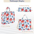 thumbnail image 6 of FORMRS Womens Corduroy Tote Bag Crossbody Shoulder Handbag with Pocket, Playful Strawberries, 6 of 7