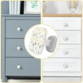 thumbnail image 4 of 4 Pieces Set Drawer Pulls Handle Square Wardrobe Cabinet Knobs with Stainless Steel Screws Furniture Kitchen Decor, 4 of 5