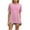 Pink, variant on Besolor Womens Summer Tops Lace Patchwork Crew Neck Short Sleeve Shirts Pleated Dressy Blouses Outfits Trendy 2025