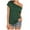 Army Green, variant on SereneDome Women's Off The Shoulder Tops Trendy Summer Short Sleeve T-Shirts Solid Color Loose Blouses Oversized Batwing Tunic Tops