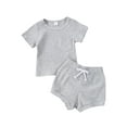 thumbnail image 1 of Coduop Infant Baby Girl Boy Short Sleeve Tops T-Shirt+Shorts Pants Outfits Set, 1 of 9