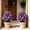 Purple#5, variant on White Pansy Artificial Flowers, 17.7x9 Inch Faux Outdoor plants with Ground Stake, Waterproof Fake Silk Blooms for Garden Porch Decor