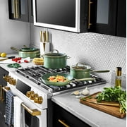 Thyme & Table 12-Piece Non-Stick Supreme Cookware Set, Pots and Pans Set - Olive