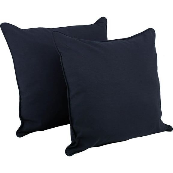 Corded Twill Floor Pillows (Set of 2), 25", Navy