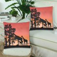 thumbnail image 2 of MKHERT African Savanna Throw Pillowcase Pillow Cover Cushion Couver 18x18 inch, Set of 2, 2 of 3