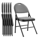thumbnail image 1 of Yeshouse Sillas plegables con cojín de cuero sintético, estructura metálica acolchada, sillas apilables para interiores y exteriores, ideales para oficina, comedor, camping y fiestas, 1 of 8