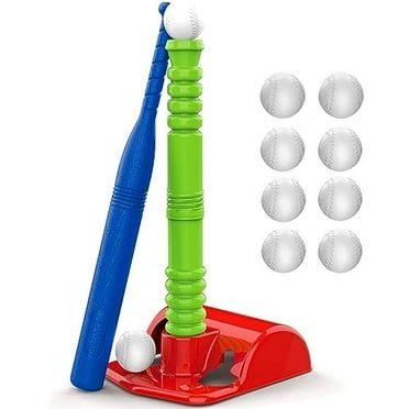Play22 T Ball Set for Toddlers - Tball Set for Kids 3-5, 8 Large Balls, 23" Batting Tee - Kids Baseball Bat Tee - Wiffle Ball, Toddler Outdoor Toys Play Equipment, Gifts for 4 Year