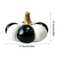 thumbnail image 2 of Black White Pumpkin Decor Resin Pumpkin Figurines Home Decor Table Decor Shelf Decor Mantel Decor Farmhouses Thanksgiving Fall Centerpiece, 2 of 6