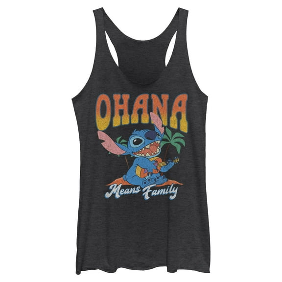 Womens Lilo & Stitch Ohana Guitar Racerback Tank