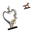thumbnail image 6 of 2 Pieces Couple Statue Horse Figurine Sculpture Resin Material Decorative Gift for Bedroom Living Room Bookshelf Display, 6 of 8