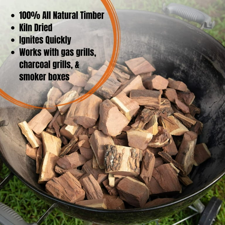 Charcoal grill 2024 with wood chips