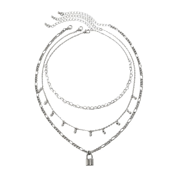 Collar fino con cadena en forma de corazón para mujer Collar con cierro de diamantes de imitación Sexy accesorios para el cuello para novia, esposa El mejor regalo