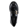 thumbnail image 5 of PATRIZIA Pacha Women’s Slip-On Loafer – Gold Buckle & Stud Detail – Faux Leather Comfort Flat, 5 of 9