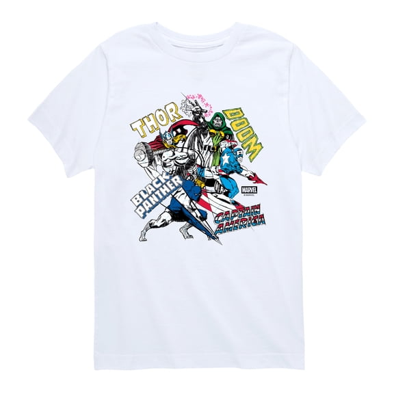 Avengers - Group Sketch Boys' Short Sleeve Graphic T-Shirt
