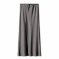thumbnail image 6 of Sngxgn Womens Skirts Elastic Waist A-Line Pleated Long Skirts(Grey,XL), 6 of 8