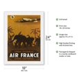 thumbnail image 2 of West Africa - Equatorial Africa - France - Elephant - Vintage Airline Travel Poster by Vincent Guerra c.1948 - Japanese Unryu Rice Paper Art Print (Unframed) 18 x 24 in, 2 of 4