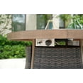 thumbnail image 3 of Round 42" Gas Fire Pit Table with Rattan Chairs, 5-Piece Outdoor Conversation Set, 3 of 8