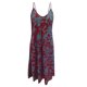 thumbnail image 4 of ICHUANYI Clearance Fashion Women Summer V-Neck Casual Printing Loose Sleeveless Loose Long Dress(Red, M) ICHUANYI WER2023080806286, 4 of 4