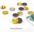 thumbnail image 3 of Magnetic Emojis, 12 Pack 3D Glass Smiley Emoji Fridge Magnets for Refrigerator and Whiteboard (1.18 inches), 3 of 4
