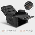 thumbnail image 4 of MCombo Power Recliner Faux Leather Living Room Electric Reclining Chair, No Lift, 621 (Dark Grey), 4 of 9