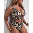 thumbnail image 1 of Bikini Leopard Print Sexy Plus Size Beach Swimwear,XXL, 1 of 5