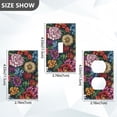 thumbnail image 7 of Yayeee Blank Wall Plate Cover 1-Gang 4.5"x2.7" Home Unused Decorative Outlet, Vibrant Flowers Pattern, 7 of 7