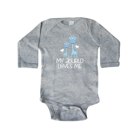 

Inktastic My Abuelo Loves Me Grandson Outfit Gift Baby Boy Long Sleeve Bodysuit
