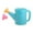 Blue, variant on koolsoo Small Watering Can 23.7oz with Sprinkler Head Comfortable Handle Sprinkling Kettle Gardening Fun for Farmhouse Vegetable Kids Yellow