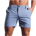 thumbnail image 2 of Frnrwgo Mens Swim trunks Button Zipper Elastic Waist Pocket Solid Quick Dry Beach Shorts, 2 of 5
