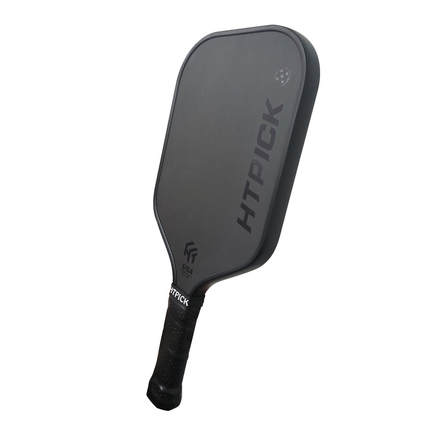 HTPICK Pickleball Paddle T700 Carbon Fiber Cold-Pressed Textured Black 1 Count