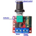 thumbnail image 3 of mini controladores de velocidad de motor, reguladores de velocidad PWM, interruptores PWM ajustables DC 5V-35V 5A, interruptores de velocidad variable 6V 12V 24V con luces indicadoras LED, 3 of 5