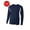 NAVY/ WHITE, variant on Plain Long Sleeve Shirt Men Active Quick Dry Crew Neck Jersey