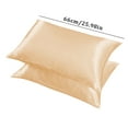 thumbnail image 3 of Tkrady Gold Mulberry Silk Pillowcase for Hair and Skin, Real Silk, 100% Silk Pillow Cases with Zipper, 6A Grade Pure Silk, Soft, Cooling, Anti Acne, 2 Pc 20"x26" (Standard), 3 of 6