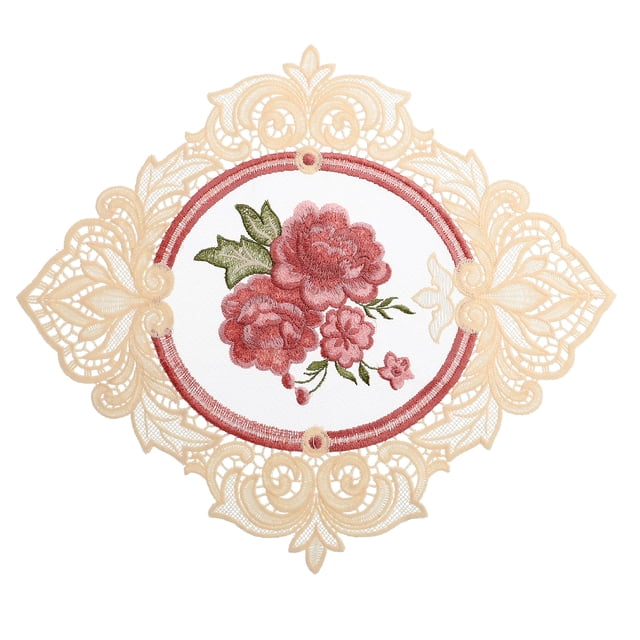 Retro Lace Coaster Table Cup Mat Lace Tableware Mat Decorative Lace Coaster