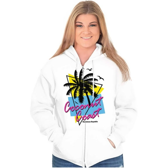 Dominican Republic the Coconut Coast Zip Up Hoodie Men's Women's Brisco Brands S