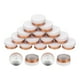 thumbnail image 1 of Uxcell Tapas Flip Off de 13 mm 200PCS Sellos Sin Rebabas Tapas Flip Off para Frascos de Vidrio Botellas Liofilizadas, Blanco/Dorado, 1 of 6