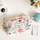 thumbnail image 5 of Bolsa de maquillaje de mano bolsa de almacenamiento portátil acolchada con flores fragmentadas bolsa de cosméticos, 5 of 6