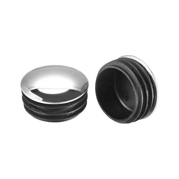 Post End Cap Cover, 4 Pack 50mm Fence Post Cap Round Tube Cover Insert, 48x24mm