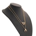 thumbnail image 5 of EHJRE Pendant Choker Chain Charms Double Layer Clavicle Necklace Golden, 5 of 8