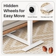 thumbnail image 5 of KPUY Adjustable Overbed Table with Hidden Wheels, Tilt Top, White, 5 of 9