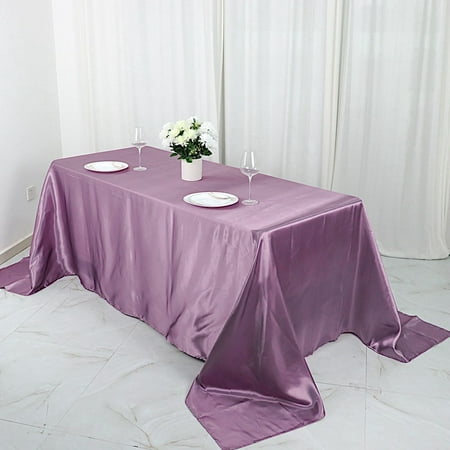 

BalsaCircle 90 x 132 Satin Rectangular Tablecloth Violet Amethyst