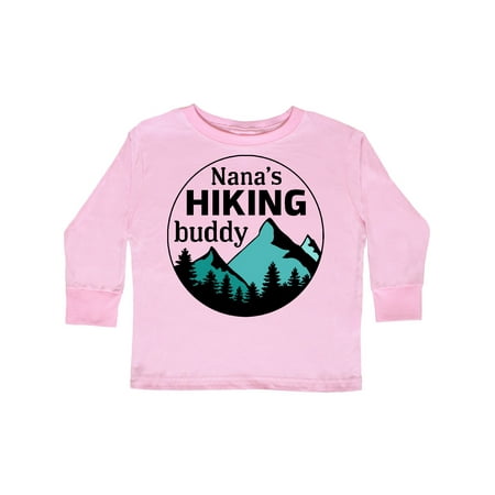 

Inktastic Nana s Hiking Buddy with Mountains and Trees Gift Toddler Boy or Toddler Girl Long Sleeve T-Shirt
