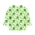 thumbnail image 4 of vdgthytj kids St. Patrick's Day Shirts boy girl Clover Shamrock 3/4 Sleeve Tops Casual Holiday Graphic Blouses, 4 of 6