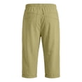 thumbnail image 6 of JUUYY Mens 3/4 Sweatpants Cotton Lightweight Drawstring Elastic Waist Capri Pants Summer Breathable Workout Athletic Joggers Pants Yellow XL, 6 of 6